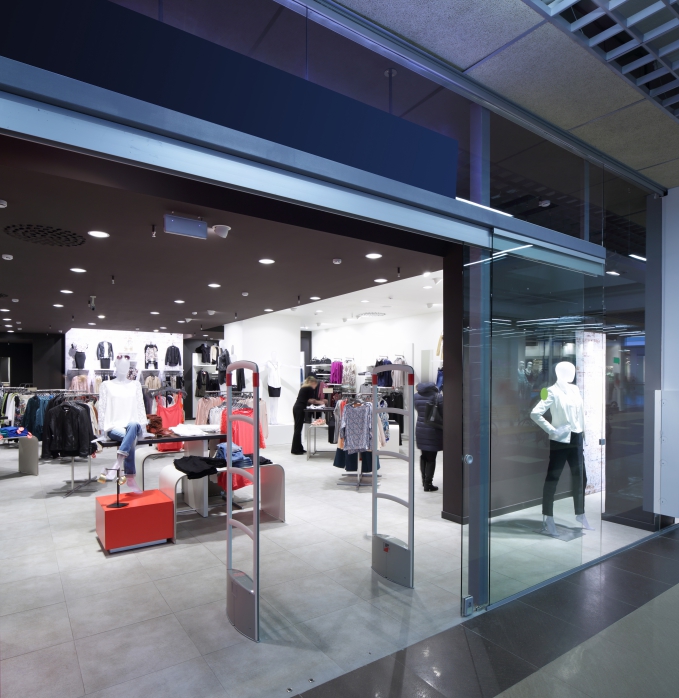 luxury and fashionable brand new interior of cloth store Luxury and fashionable brand new interior of cloth store